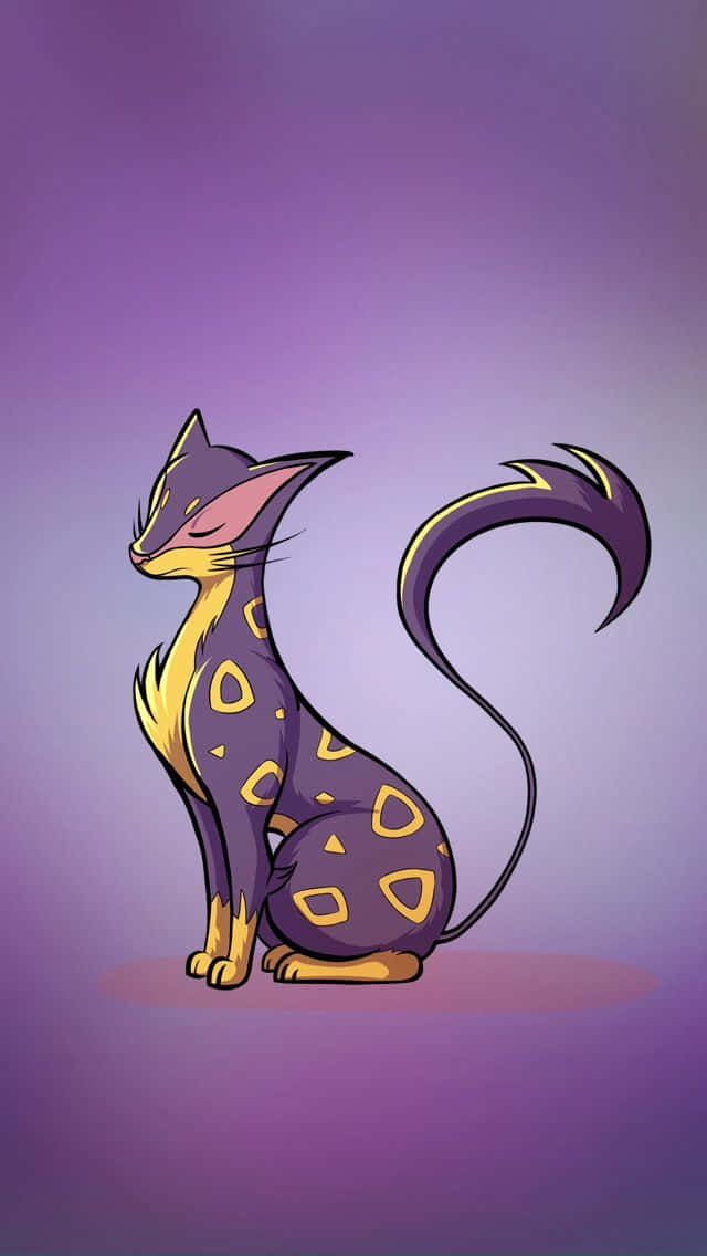 Liepard With Its Eyes Closed Background