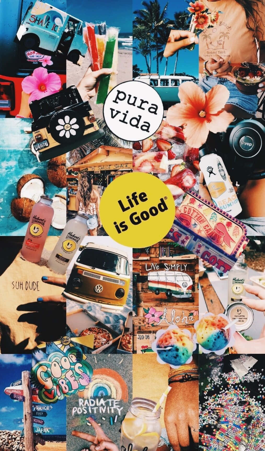 Life Is Good - Collage Background