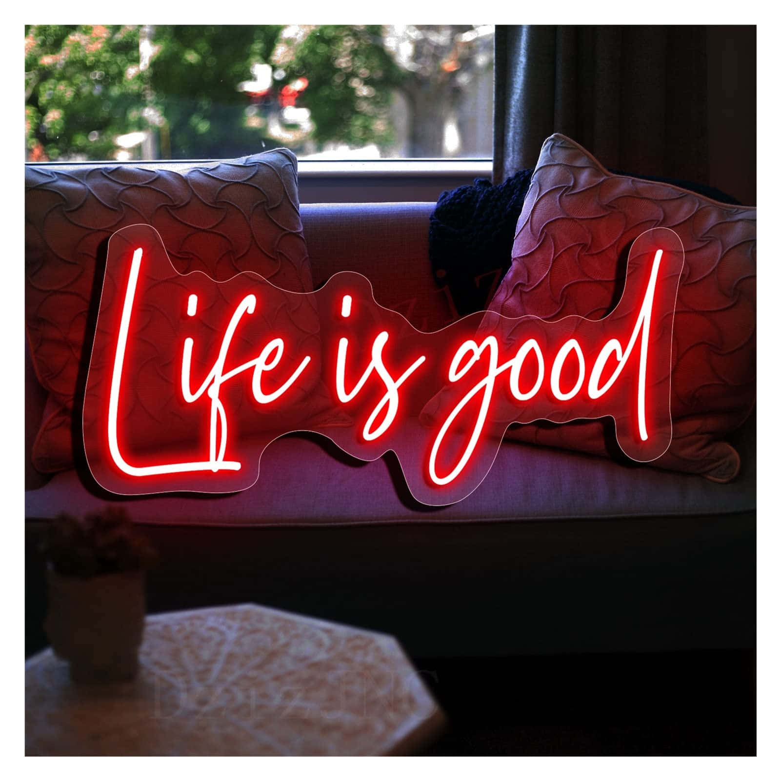 Life Is Good In Red Neon