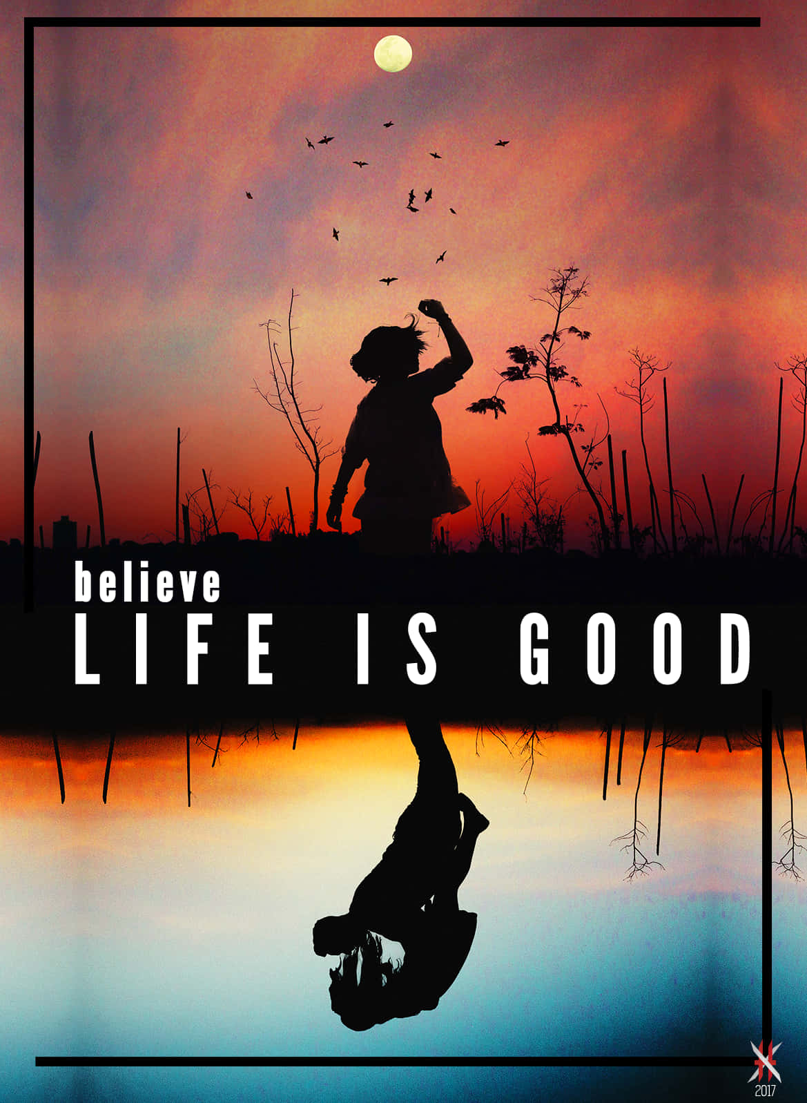 Life Is Good Silhouette Background