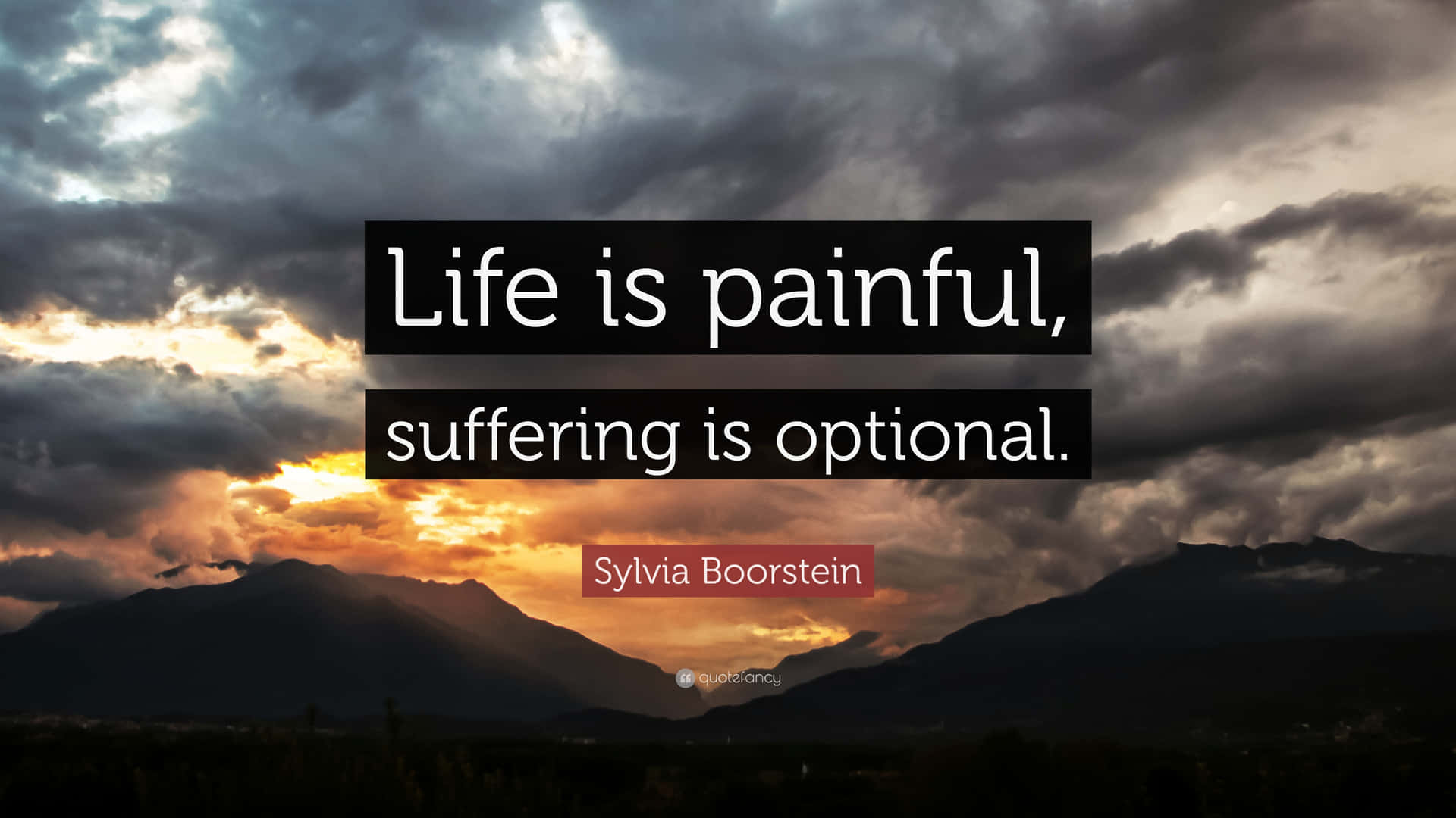 Life Is Painful, Suffering Is Optional Background