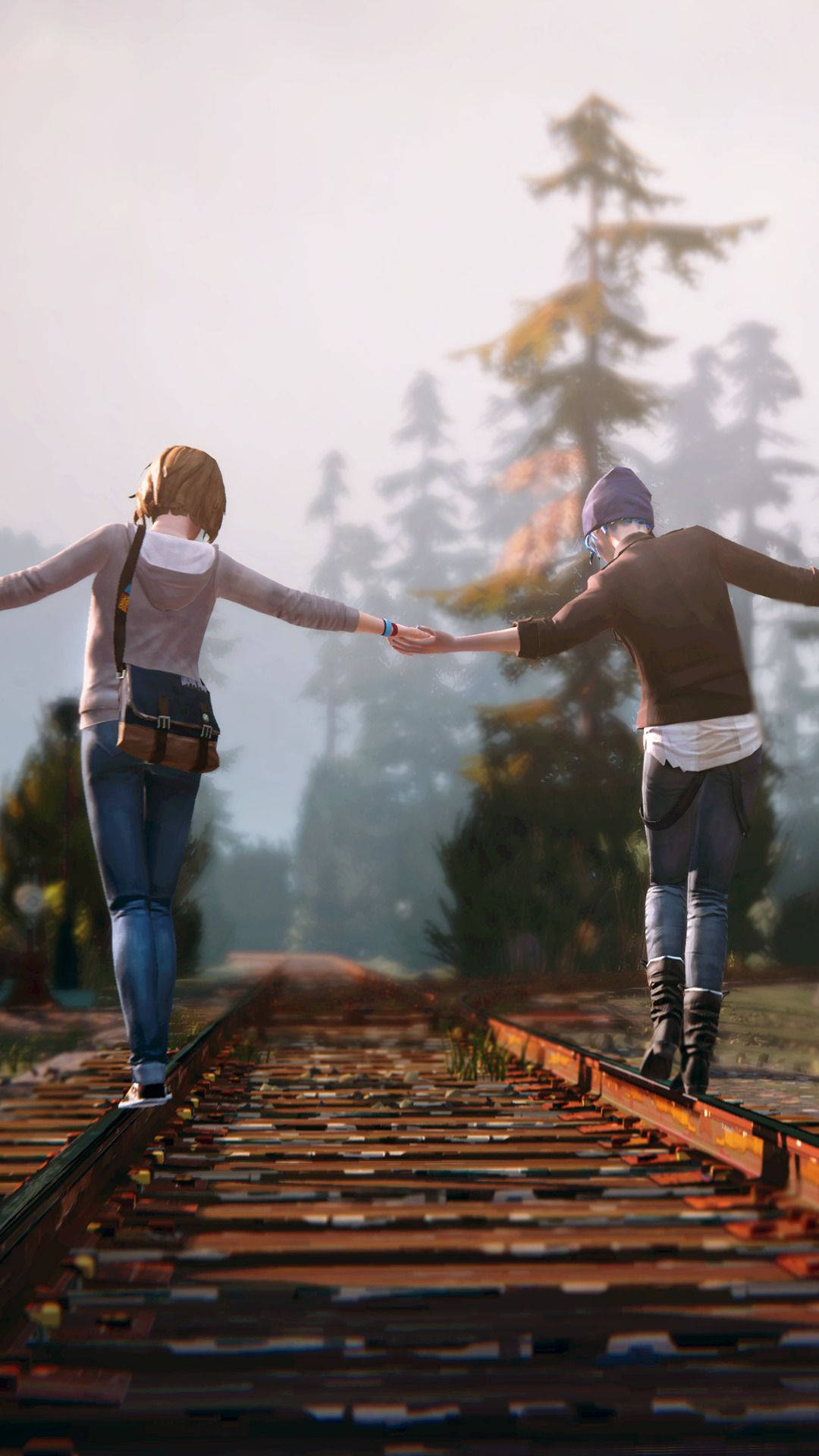 Life Is Strange Friends At Track Background