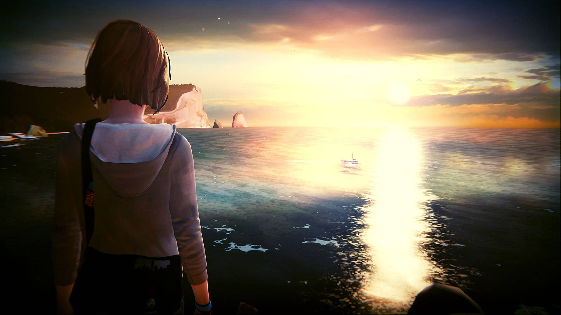 Life Is Strange Max Looking Sunset Background