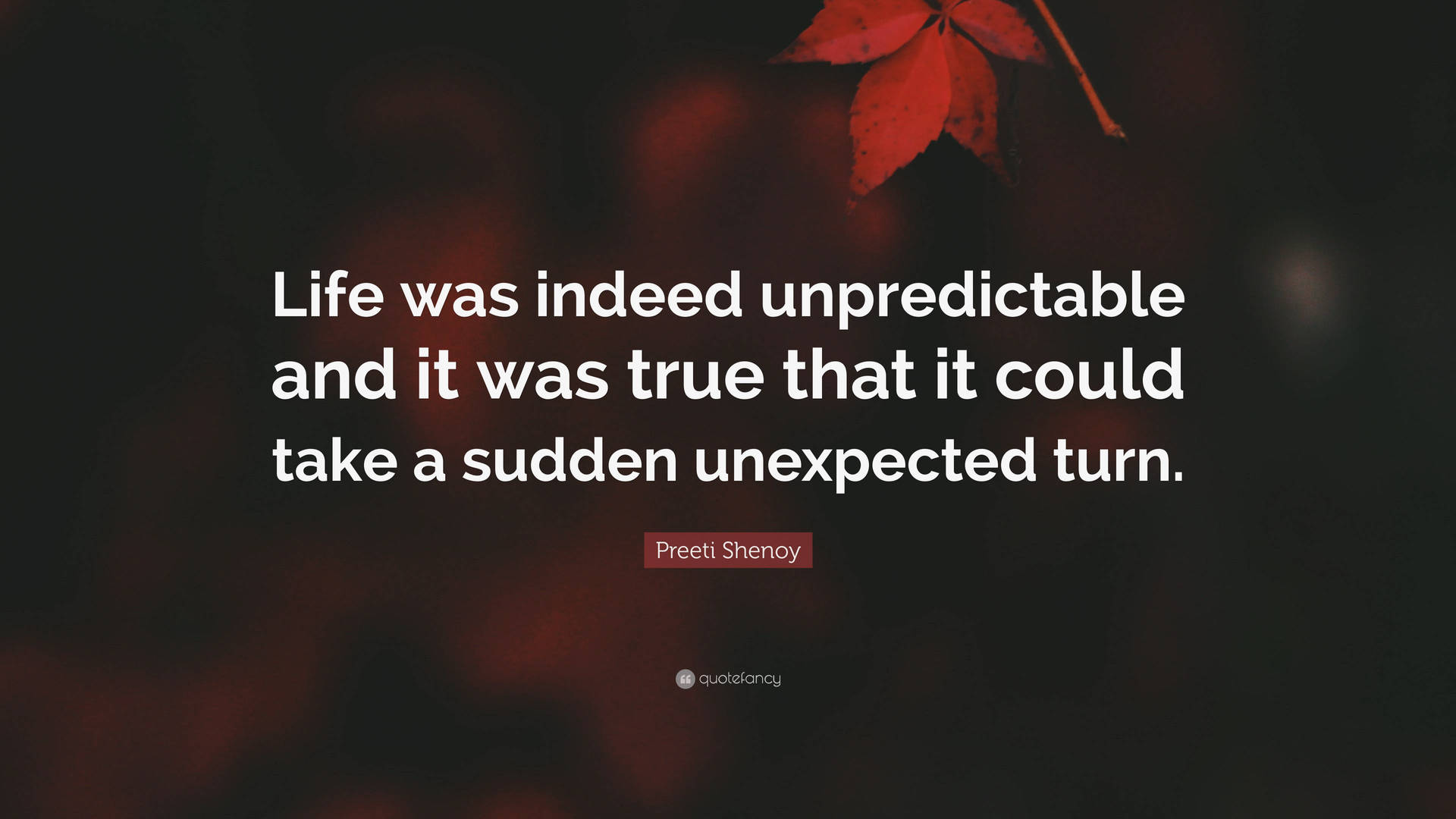 Life Was Indeed Unpredictable Quote Background