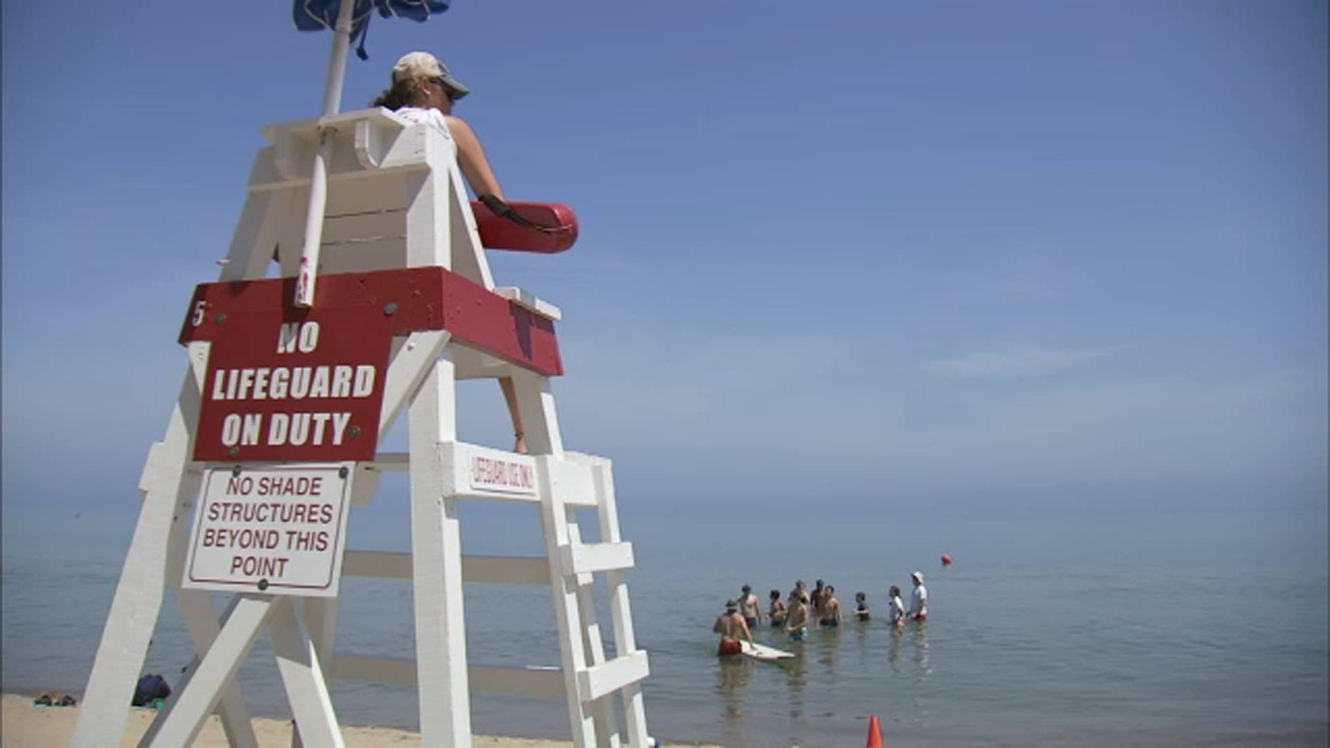 Lifeguard Beach Patrol On Duty Background