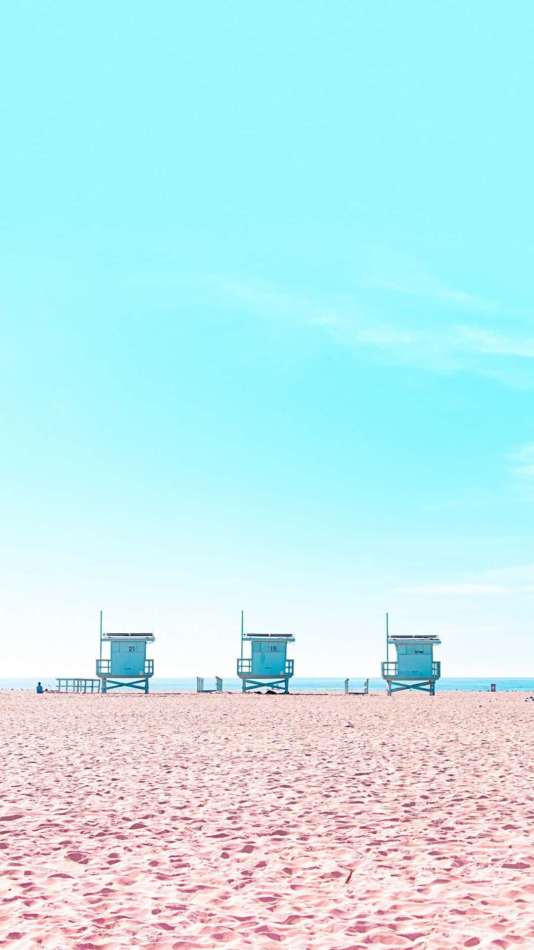 Lifeguard Huts On The Beach