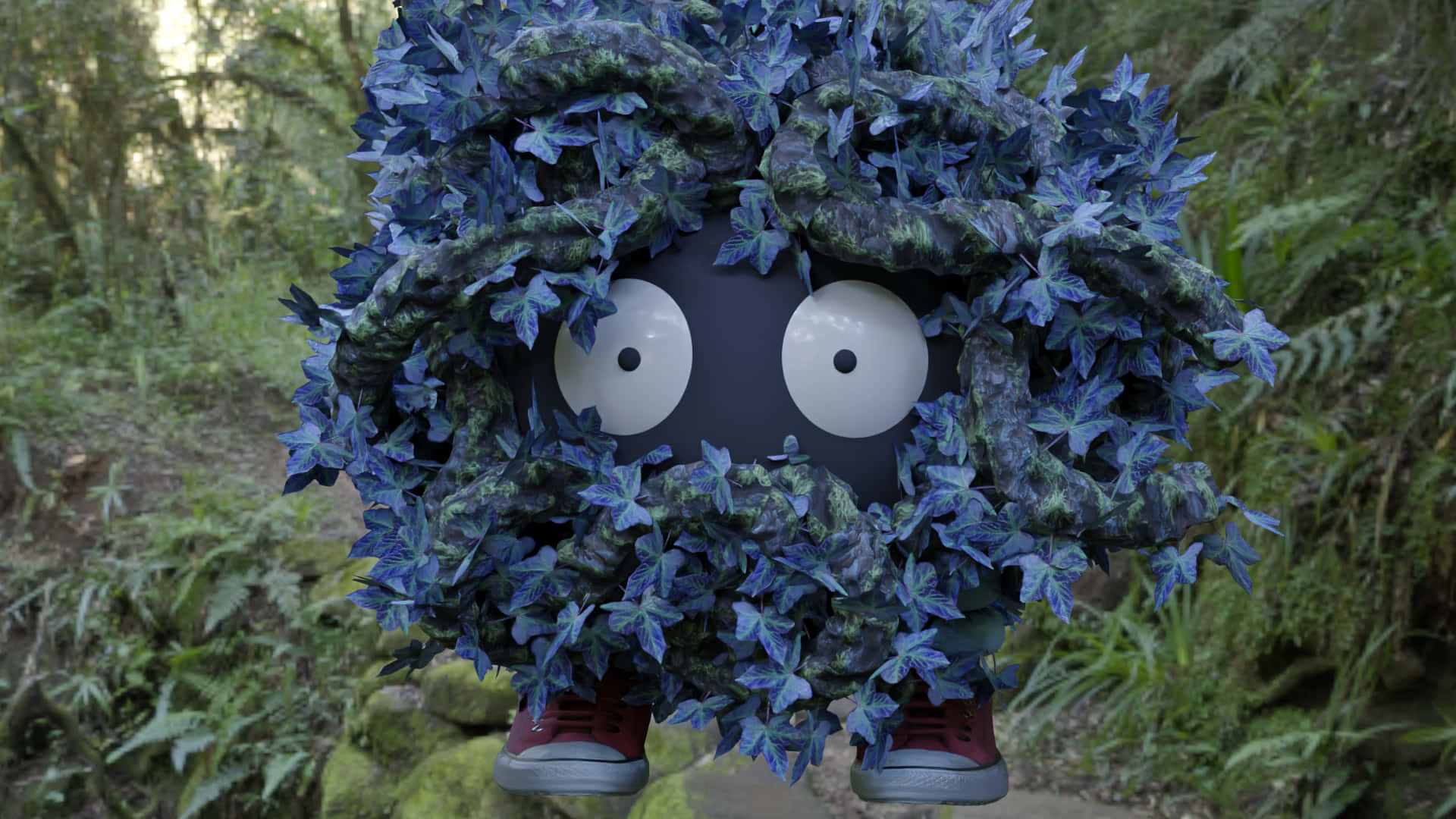 Lifelike Interpretation Of Tangela, The Classic Pokemon Character