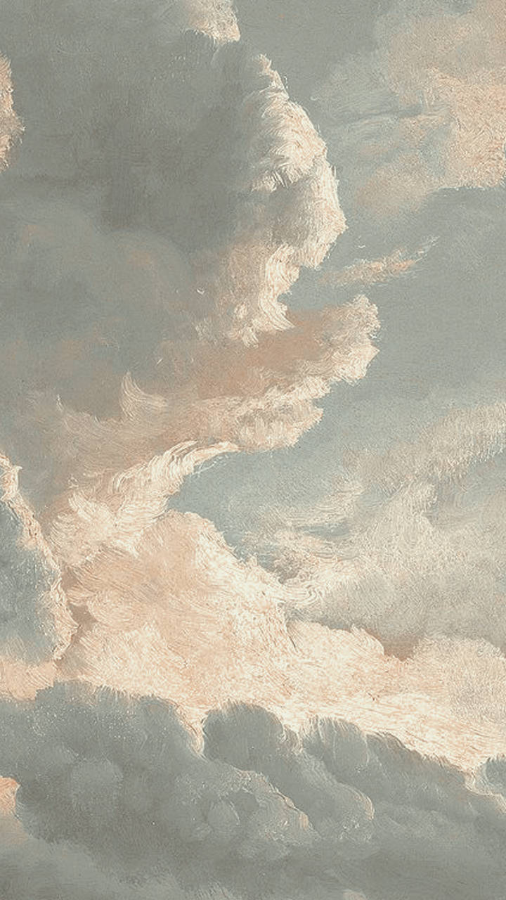 Light Academia Aesthetic Clouds Background