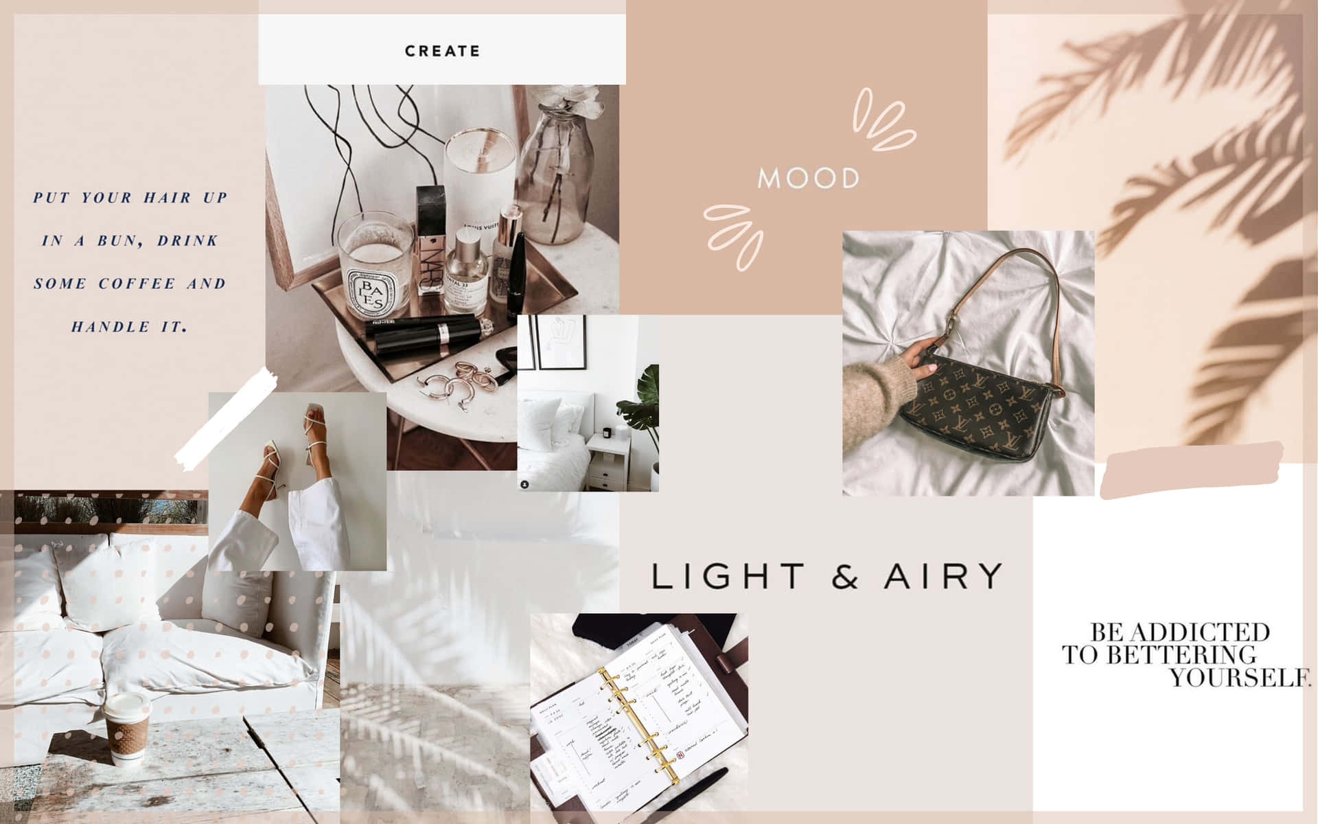 Light And Airy Mood Board Background