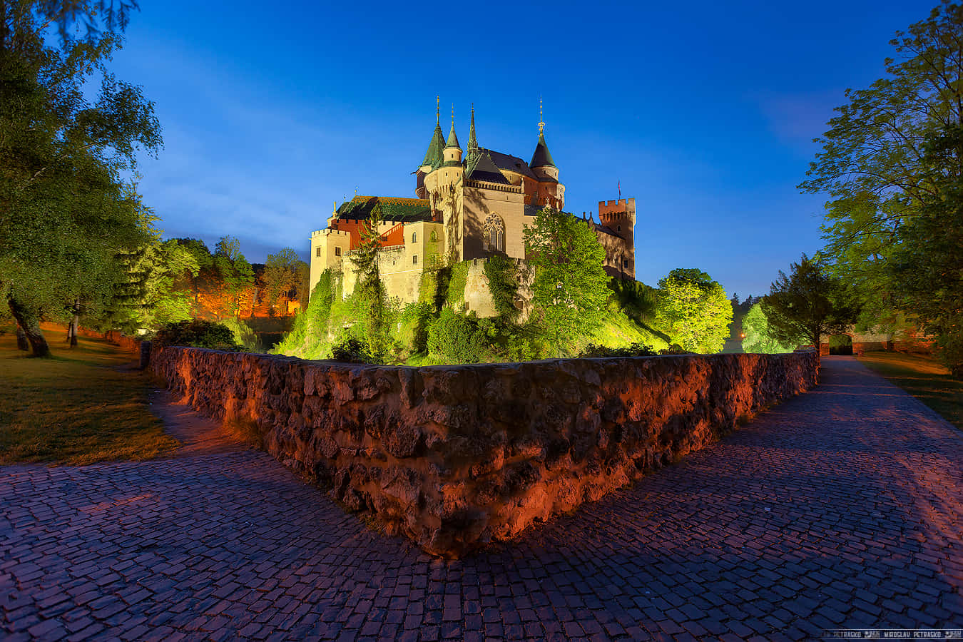 Light And Dark Bojnice Castle Desktop Background