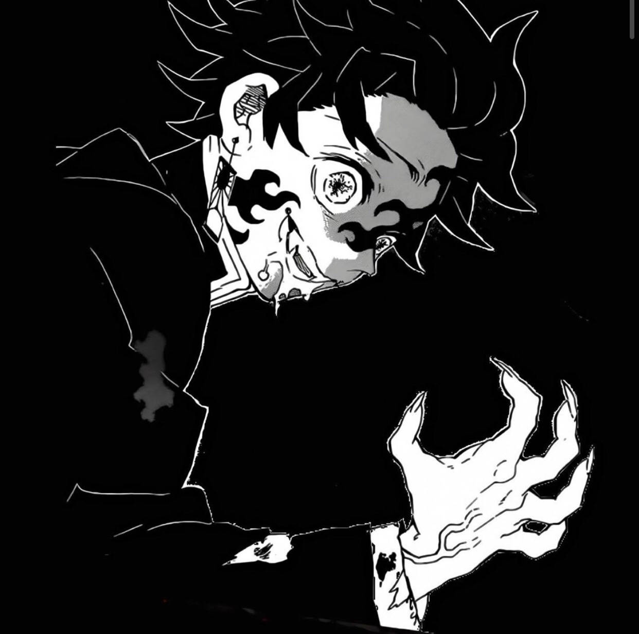 Light And Darkness Battle One Another In Demon Slayer Black And White