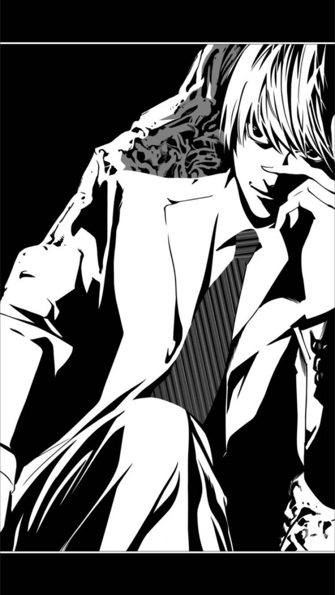 Light Black And White Death Note Iphone Background