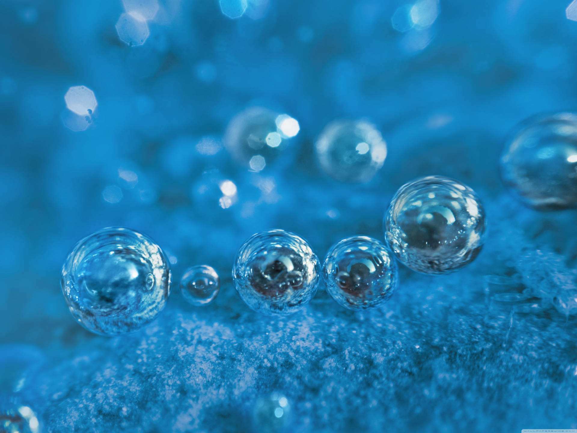 Light Blue 3d Bubbles Background