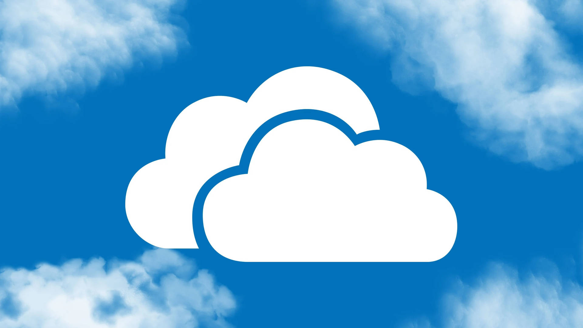 Light Blue Aesthetic Cloud Storage Symbol