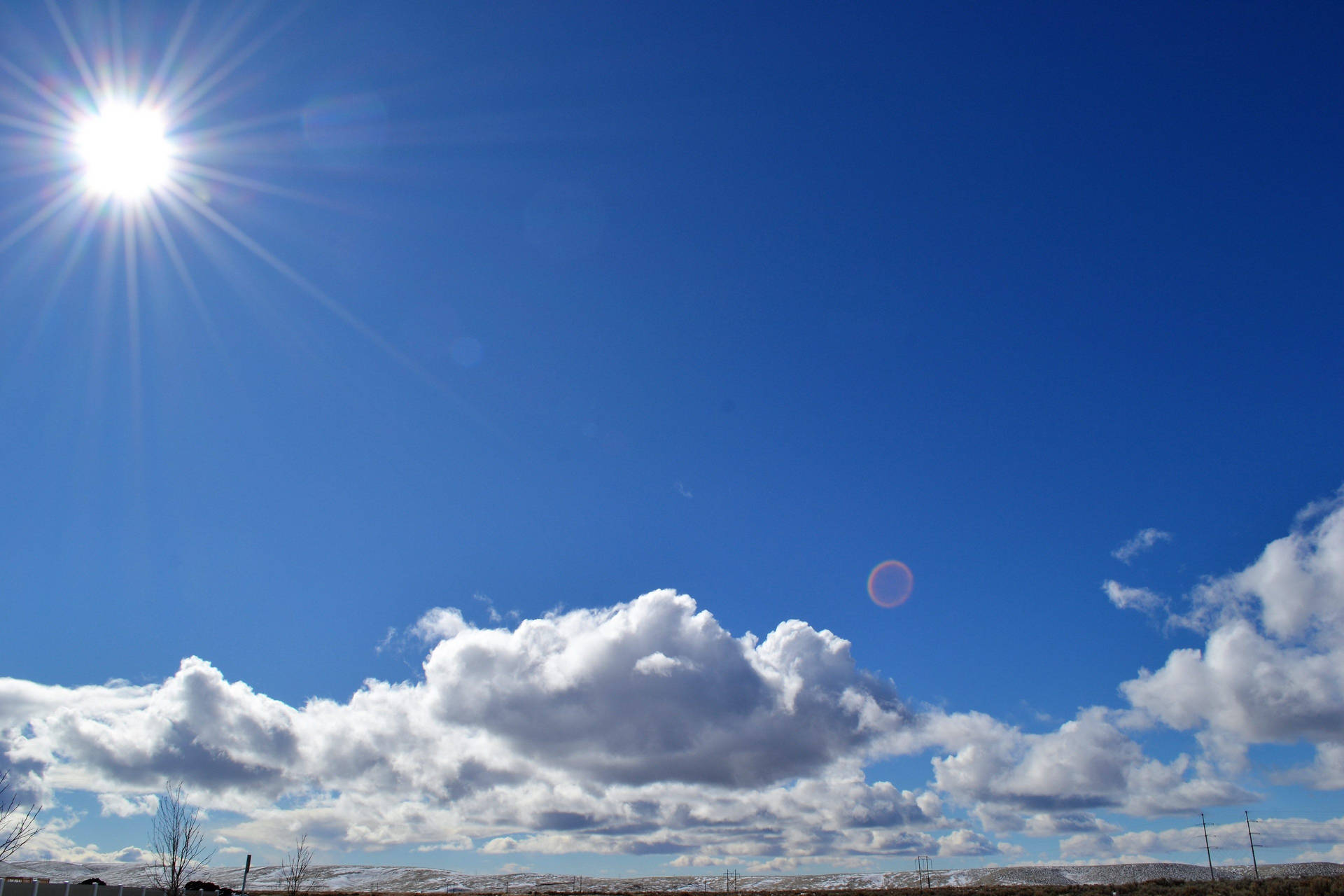 Light Blue Aesthetic Desert Sky Background