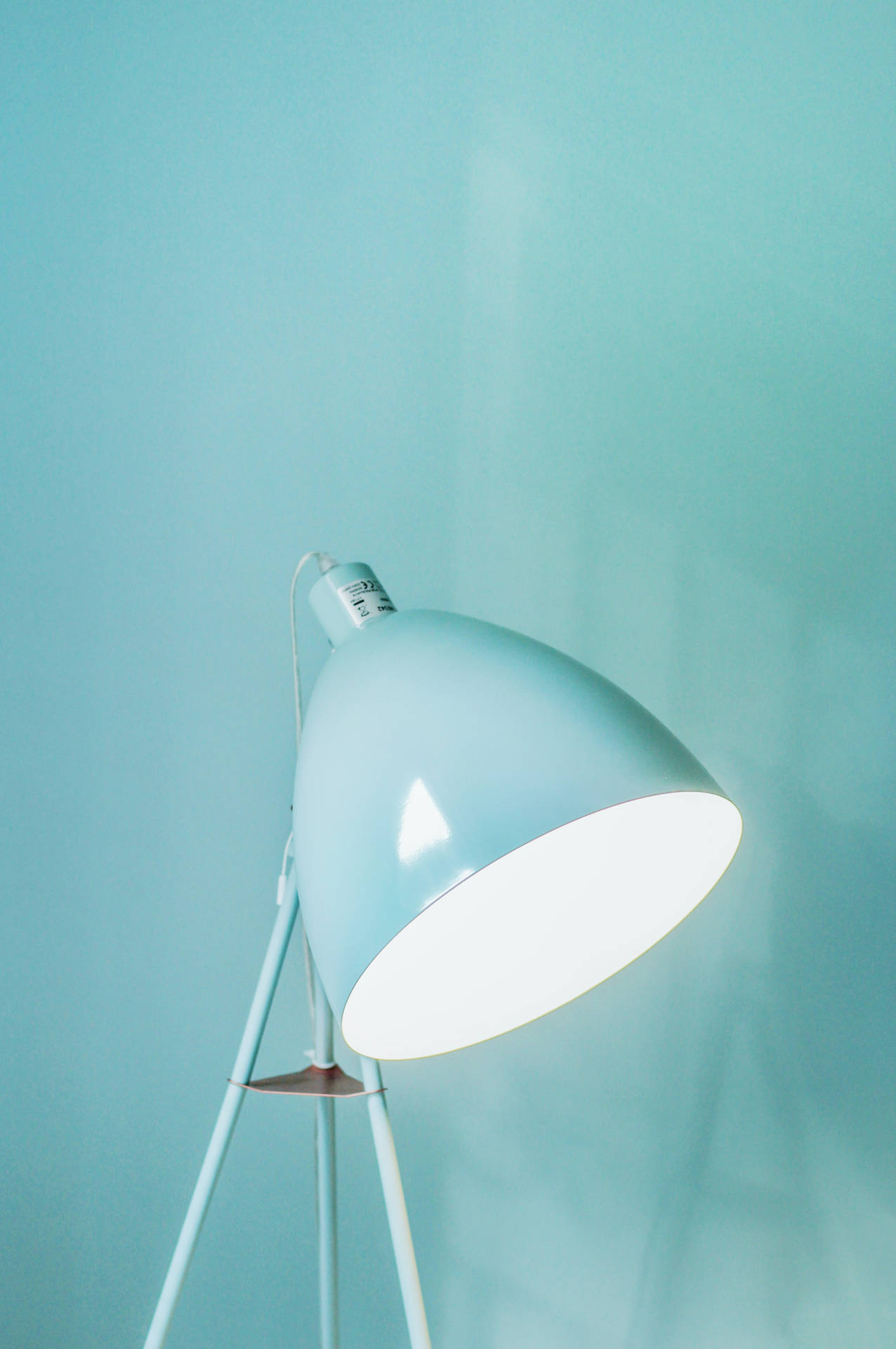 Light Blue Aesthetic Standing Lamp Background