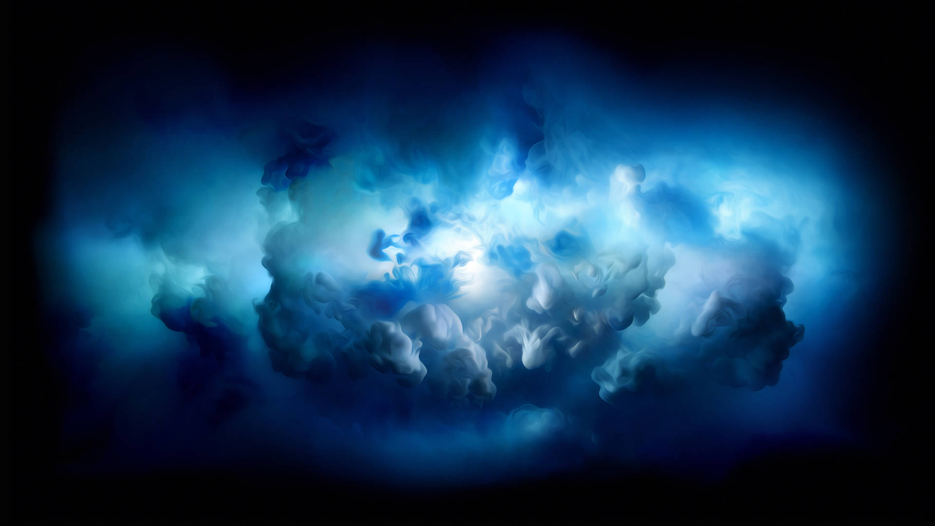 Light Blue And Neon Smoke Imac 4k Background