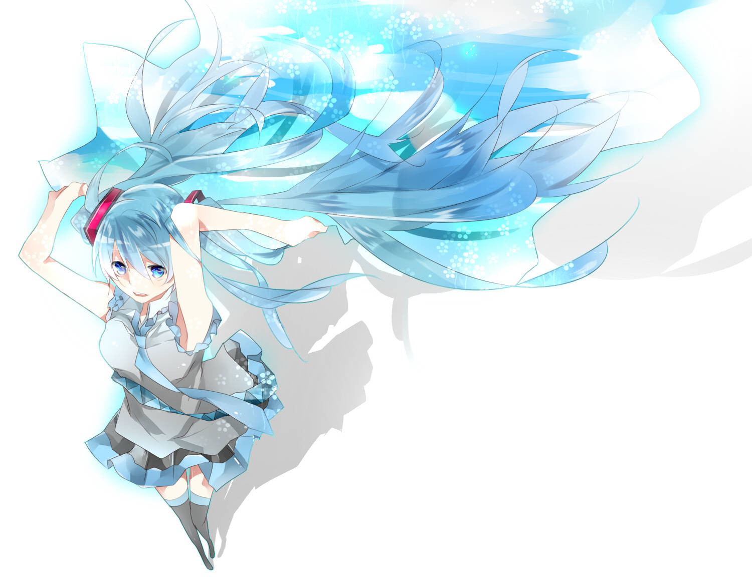 Light Blue Hatsune Miku Background