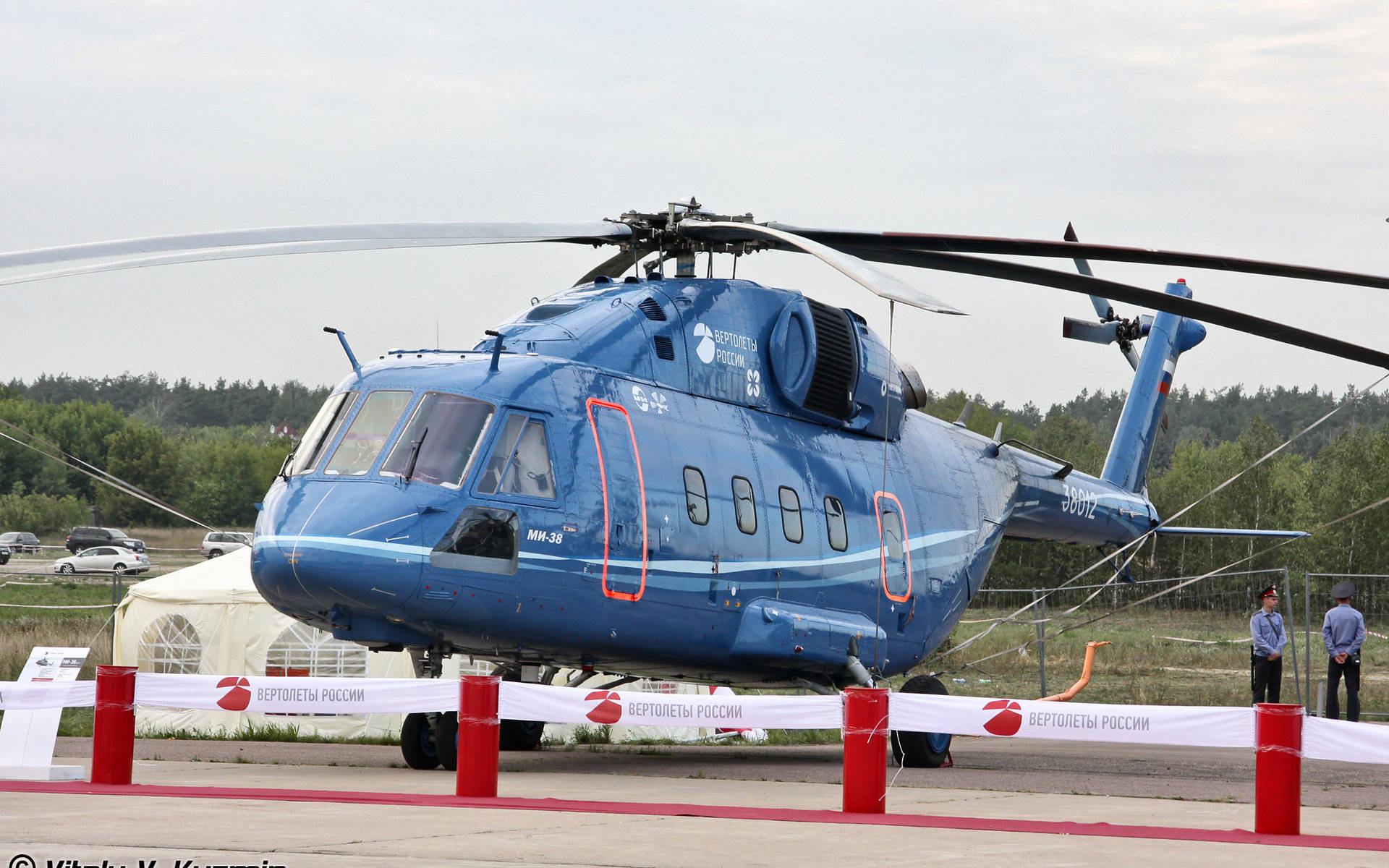 Light Blue Helicopter 4k