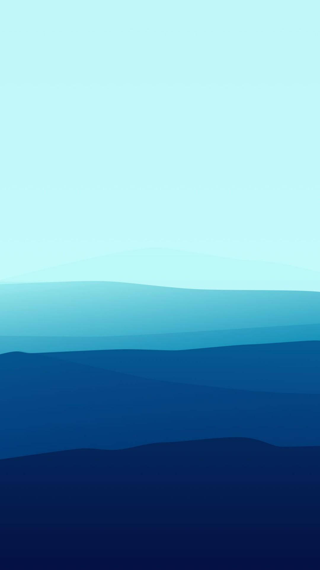 Light Blue Phone Gradient Mountains Background