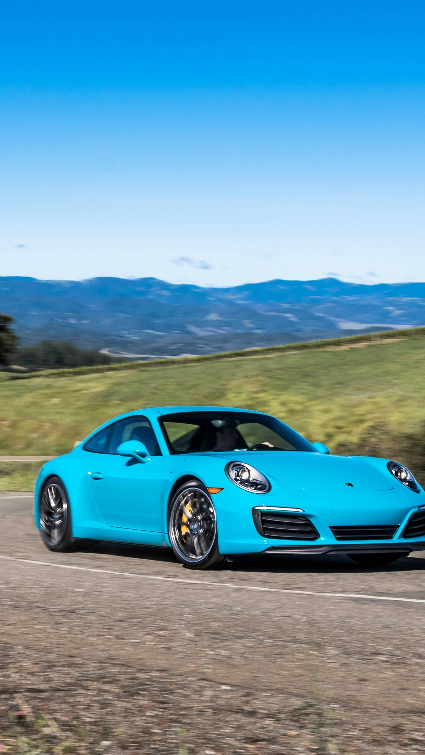 Light Blue Porsche 911 Background