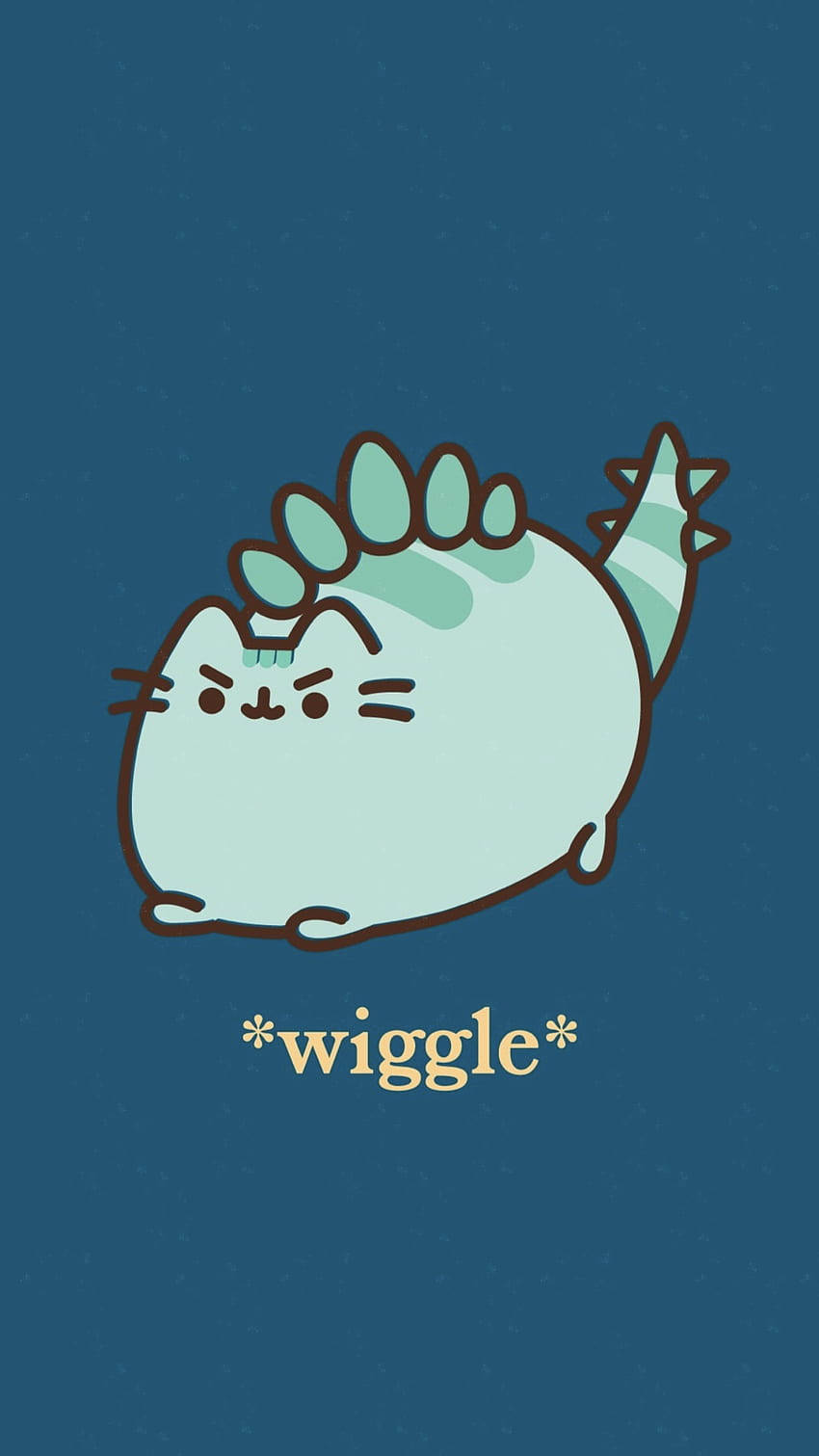 Light Blue Pusheen Dino Kawaii Iphone Background