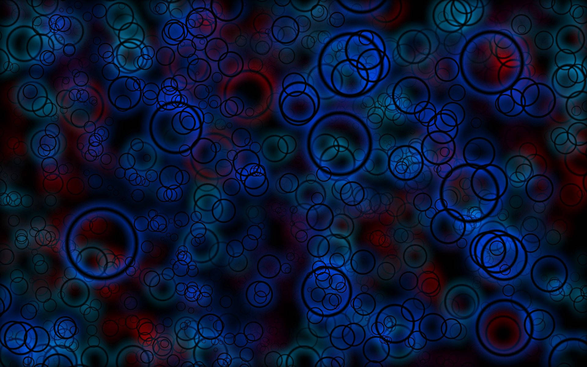 Light Blue Red Neon Circles Background