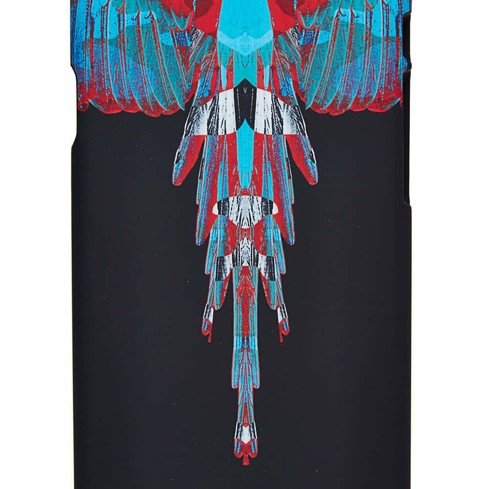 Light Blue Red Wings From Marcelo Burlon Background