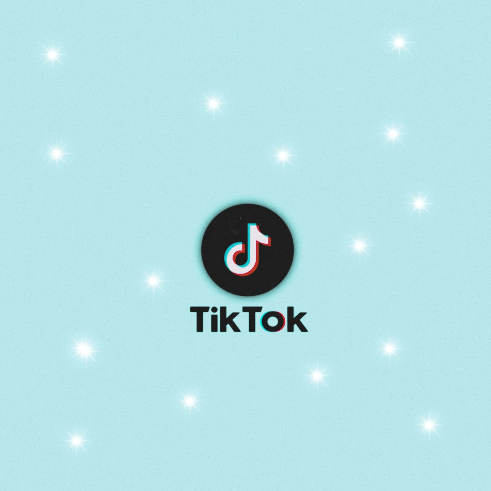 Light Blue Tiktok Logo Background