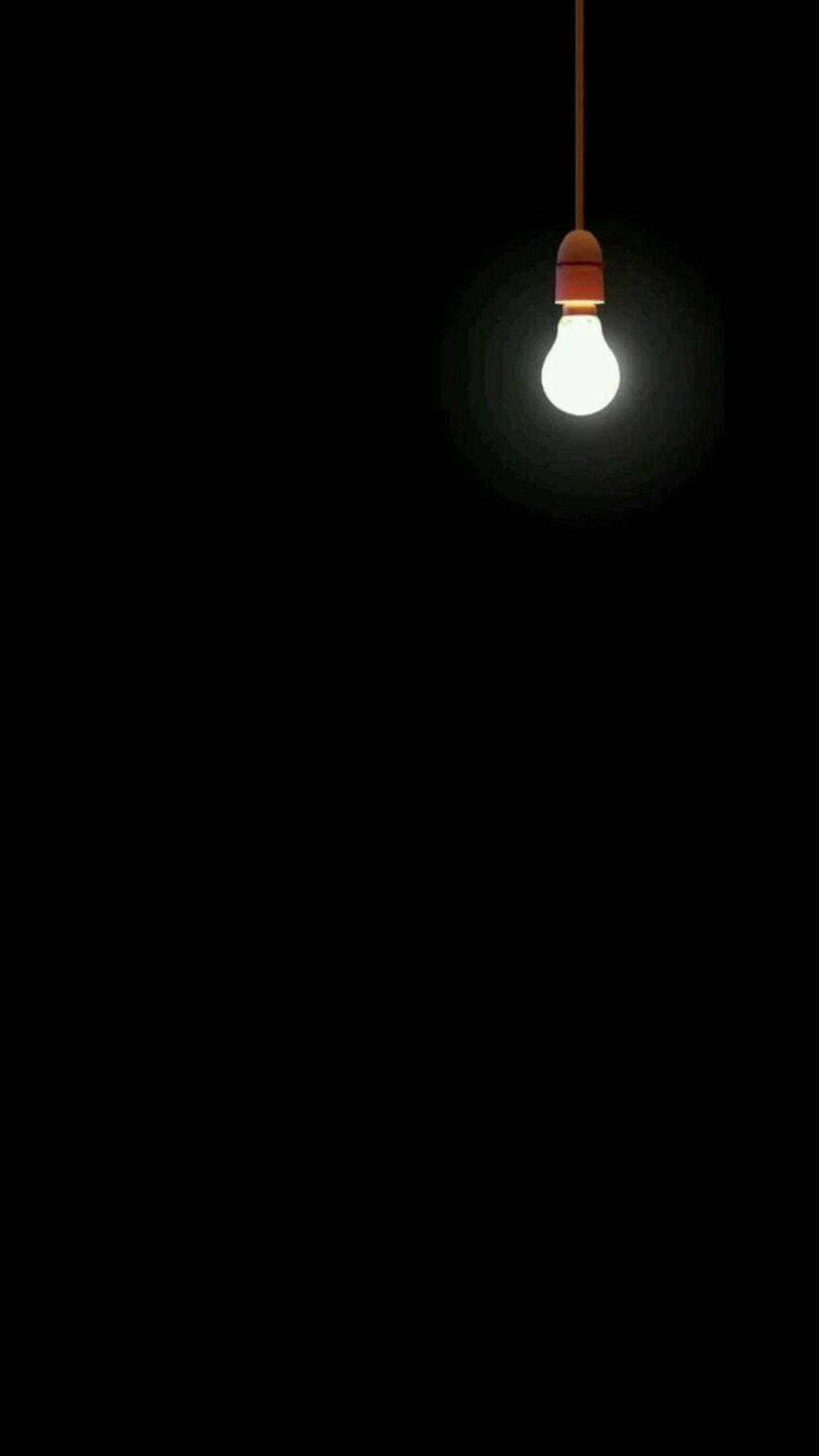 Light Bulb On Black Iphone 6 Plus Background