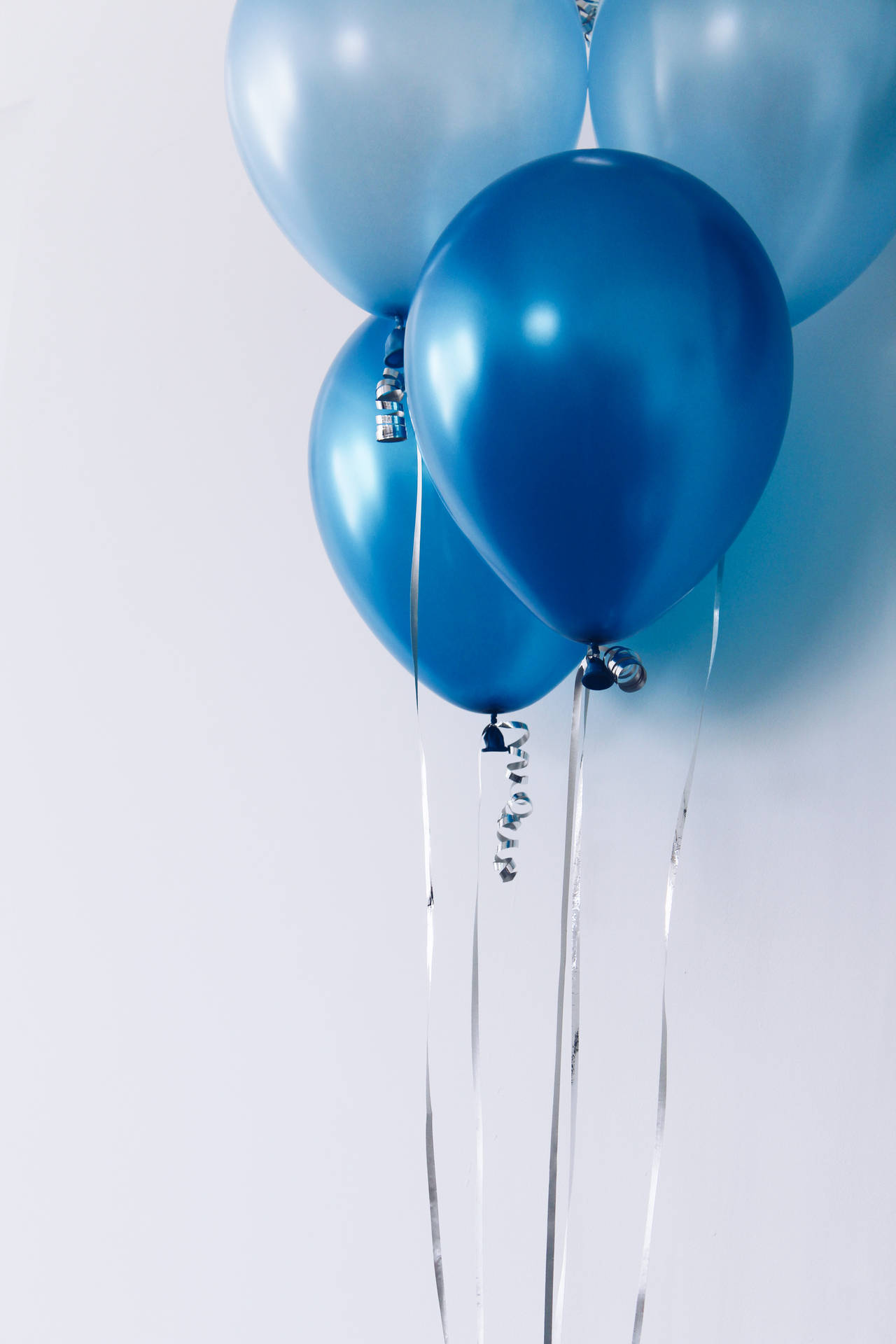 Light Dark Blue Metallic Balloons Background