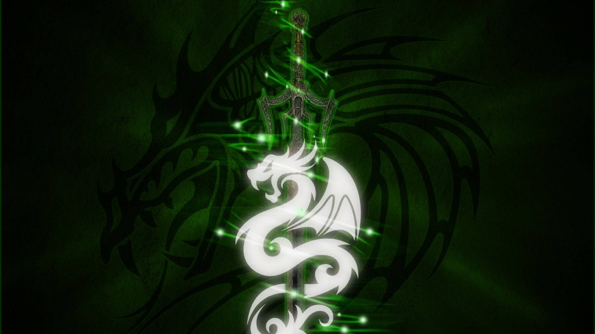 Light Dragon Symbol In Green Theme