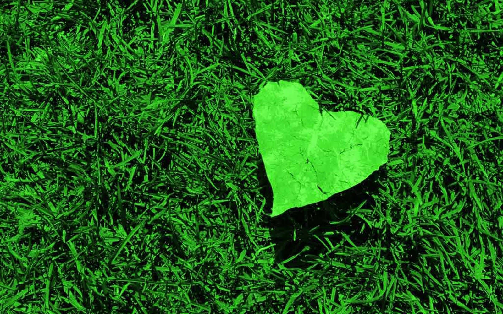 Light Green Heart Background