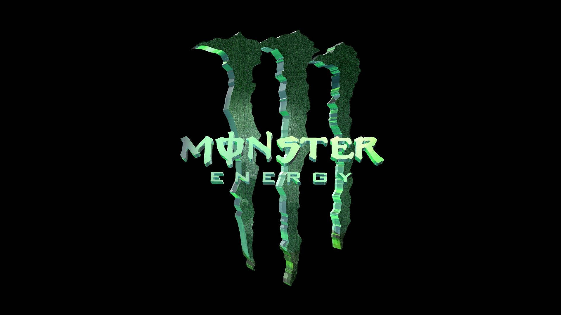 Light Green Monster Energy Logo Background