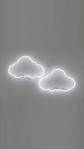 Light Grey Aesthetic Clouds Background