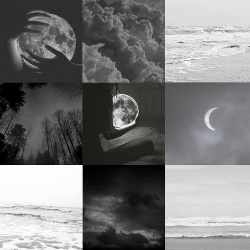 Light Grey Aesthetic Moon