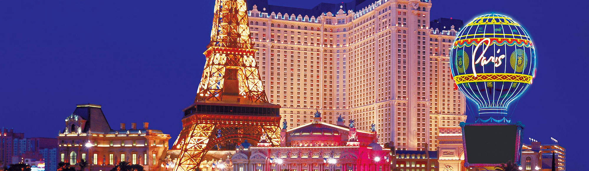 Light Hotel Buildings Paris Las Vegas