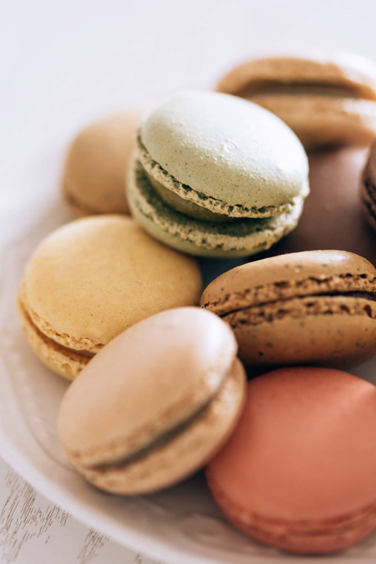 Light Macaroons Food Iphone Background
