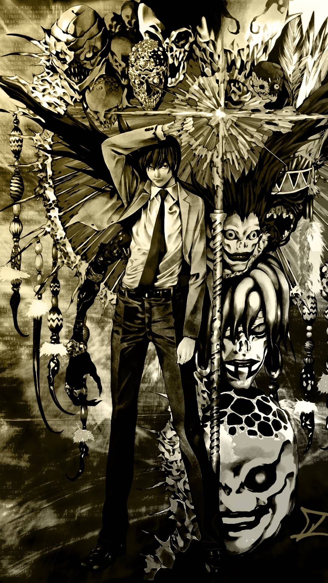 Light On Poster Death Note Iphone Background