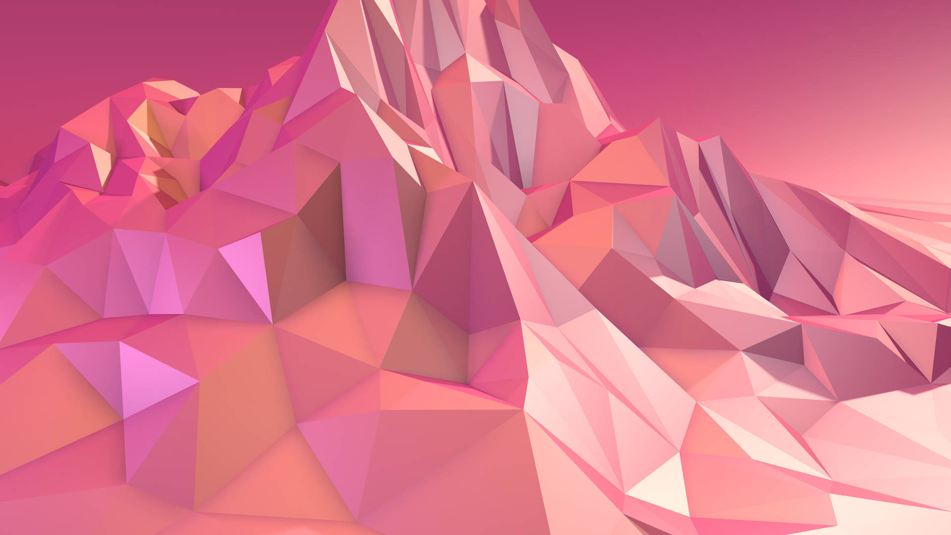 Light Pink Aesthetic Abstract Mountain Background