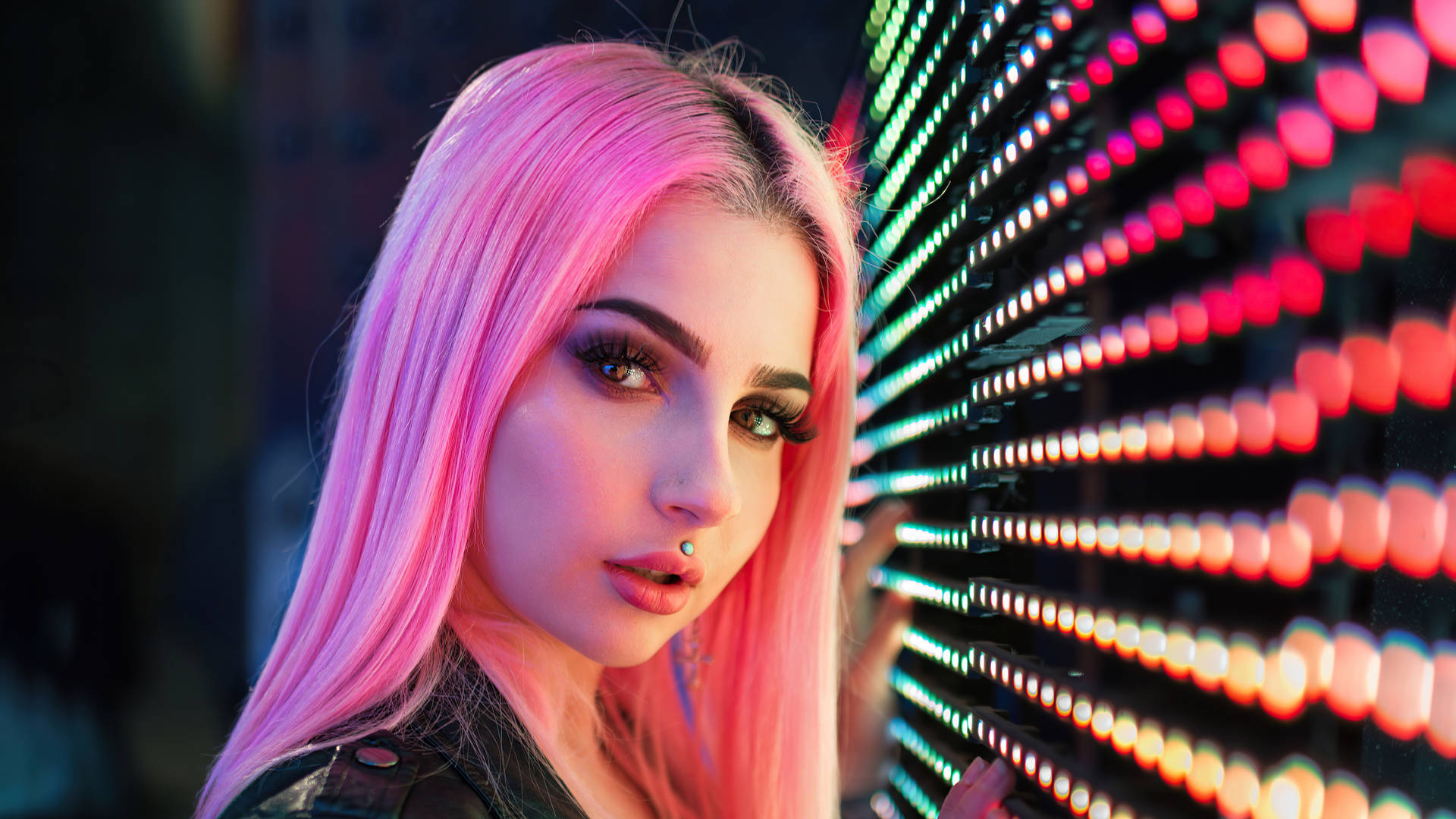 Light Pink Aesthetic Pierced Girl Background