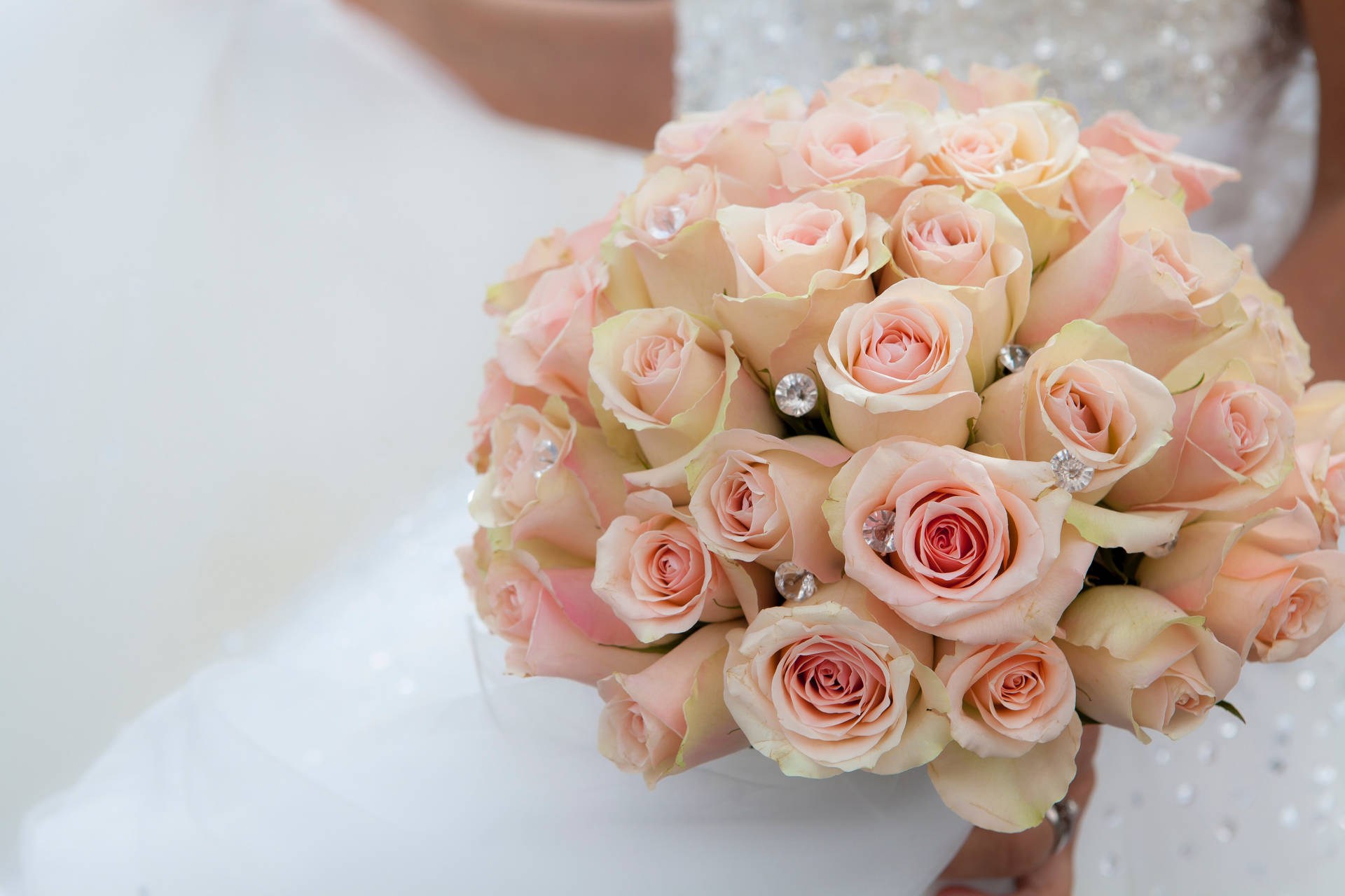 Light Pink Bridal Bouquet Background