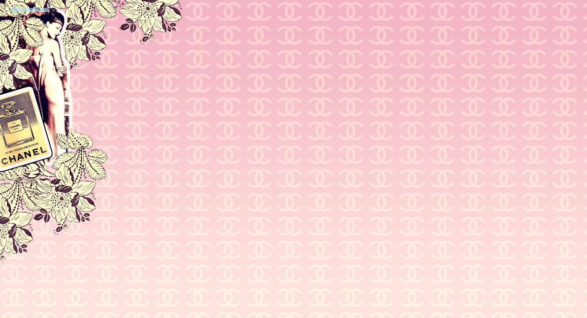 Light Pink Chanel Logo Art Background