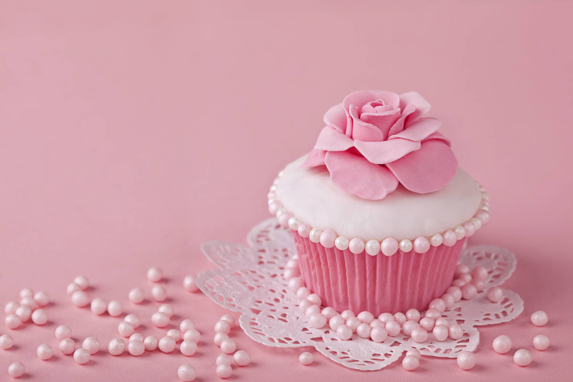 Light Pink Cupcake Background
