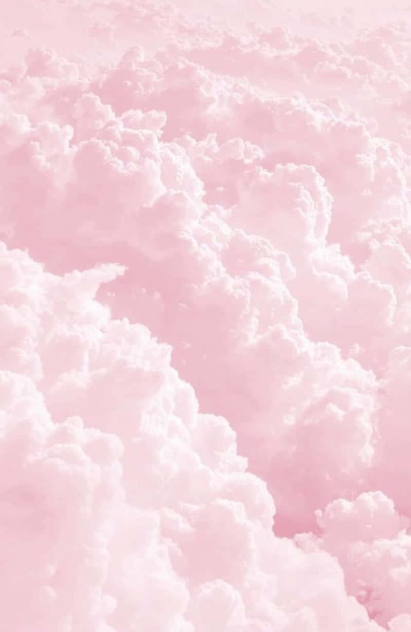Light Pink Cute Clouds Background