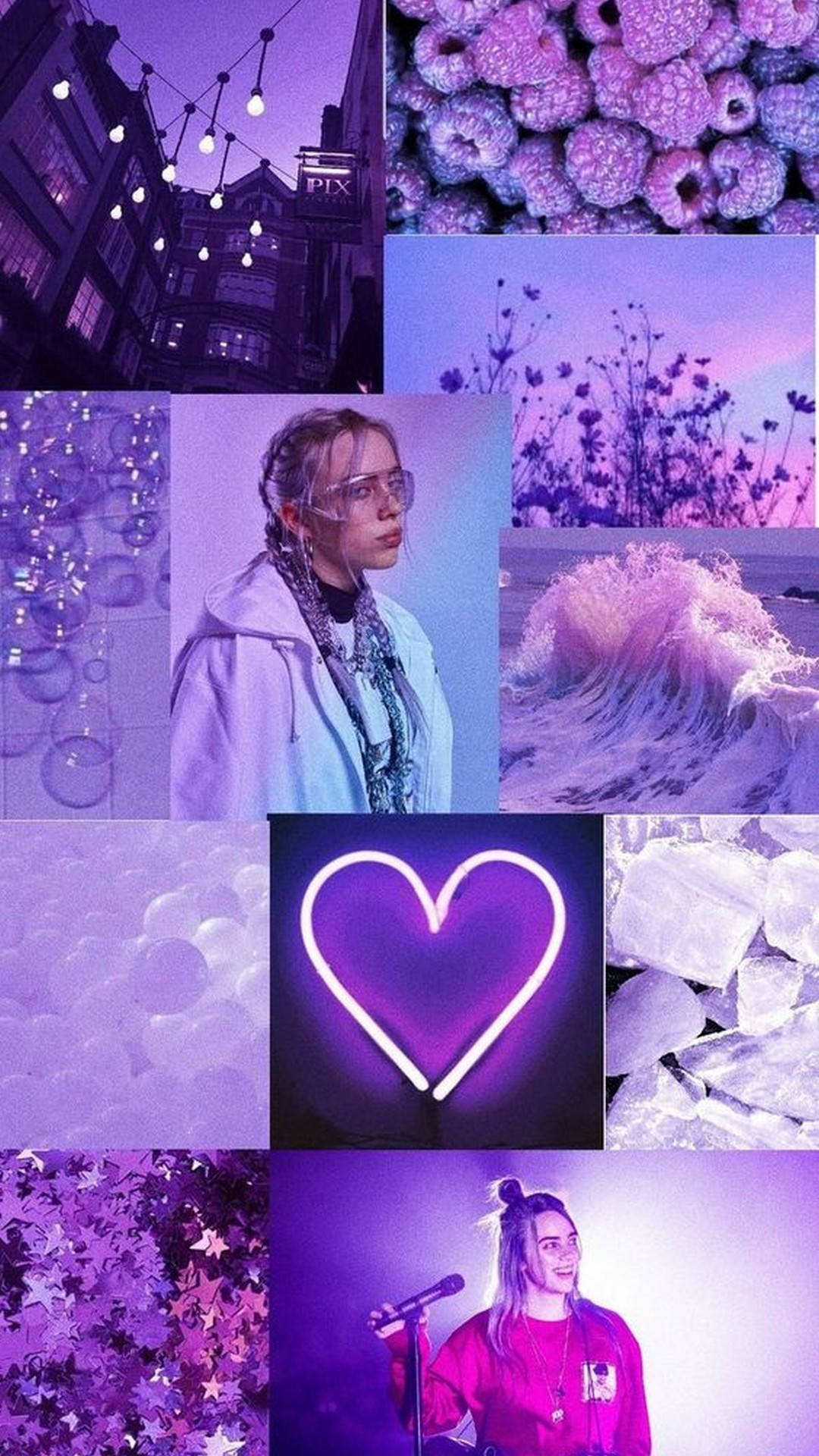 Light Purple Aesthetic Billie Eilish Background