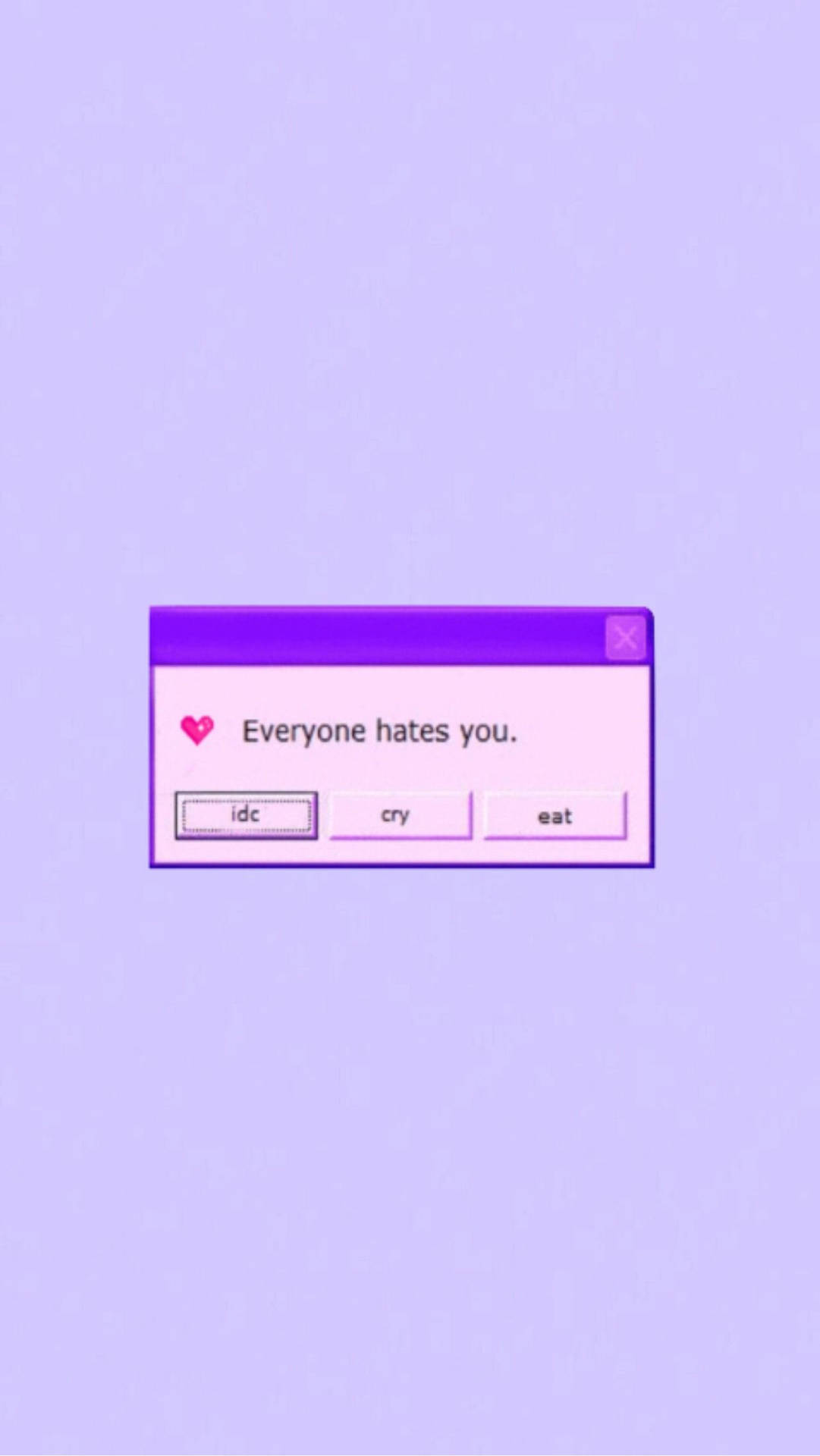 Light Purple Aesthetic Computer Notification Background