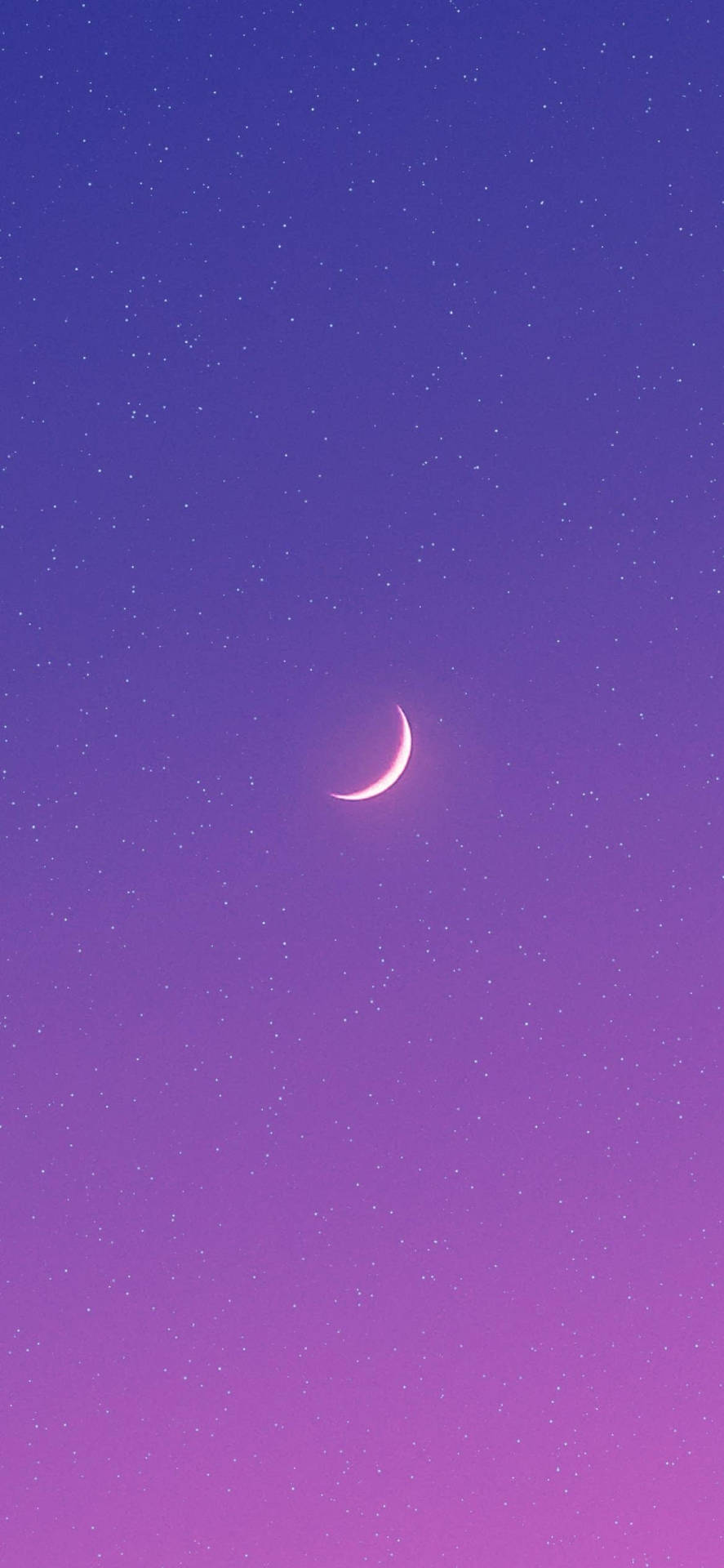 Light Purple Aesthetic Crescent Moon Background