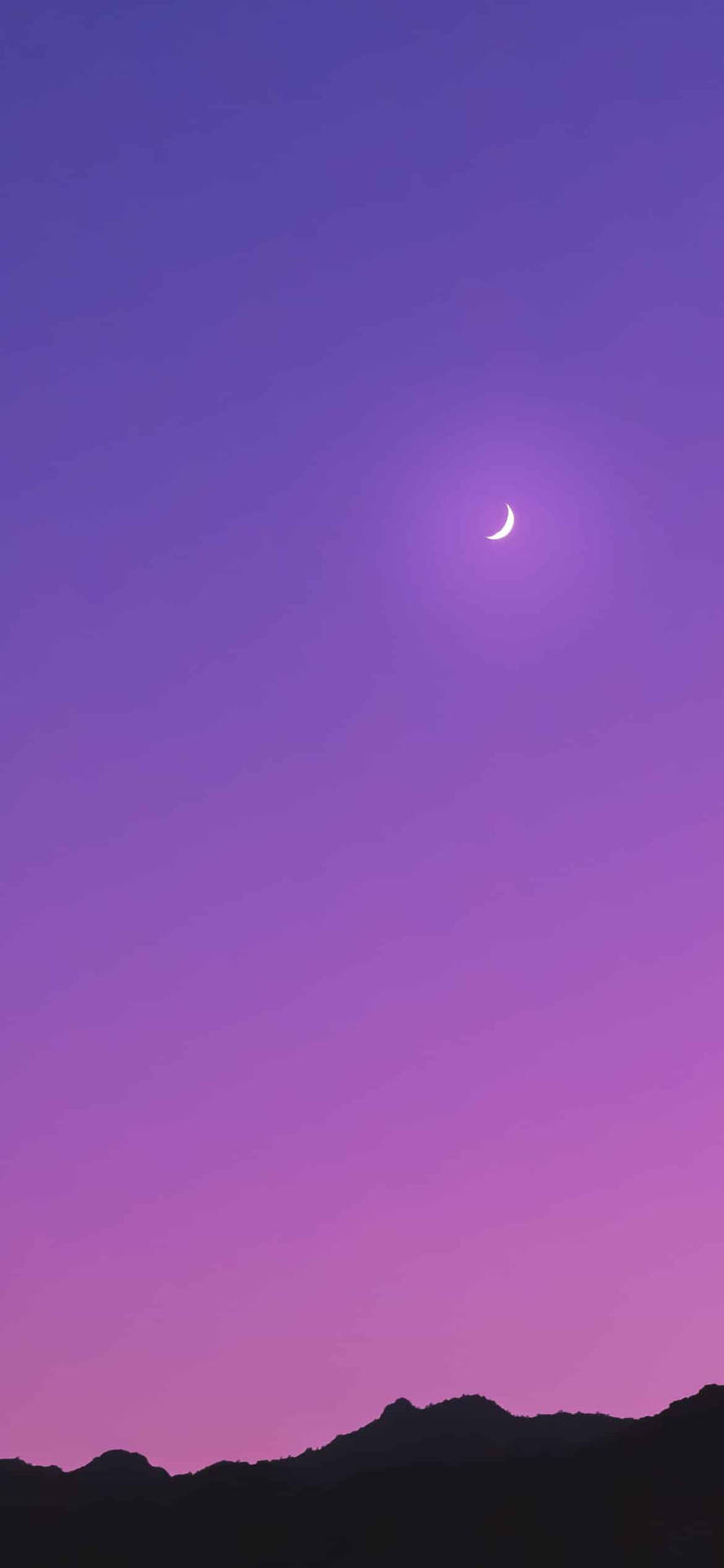 Light Purple Aesthetic Mountain Silhouette Background