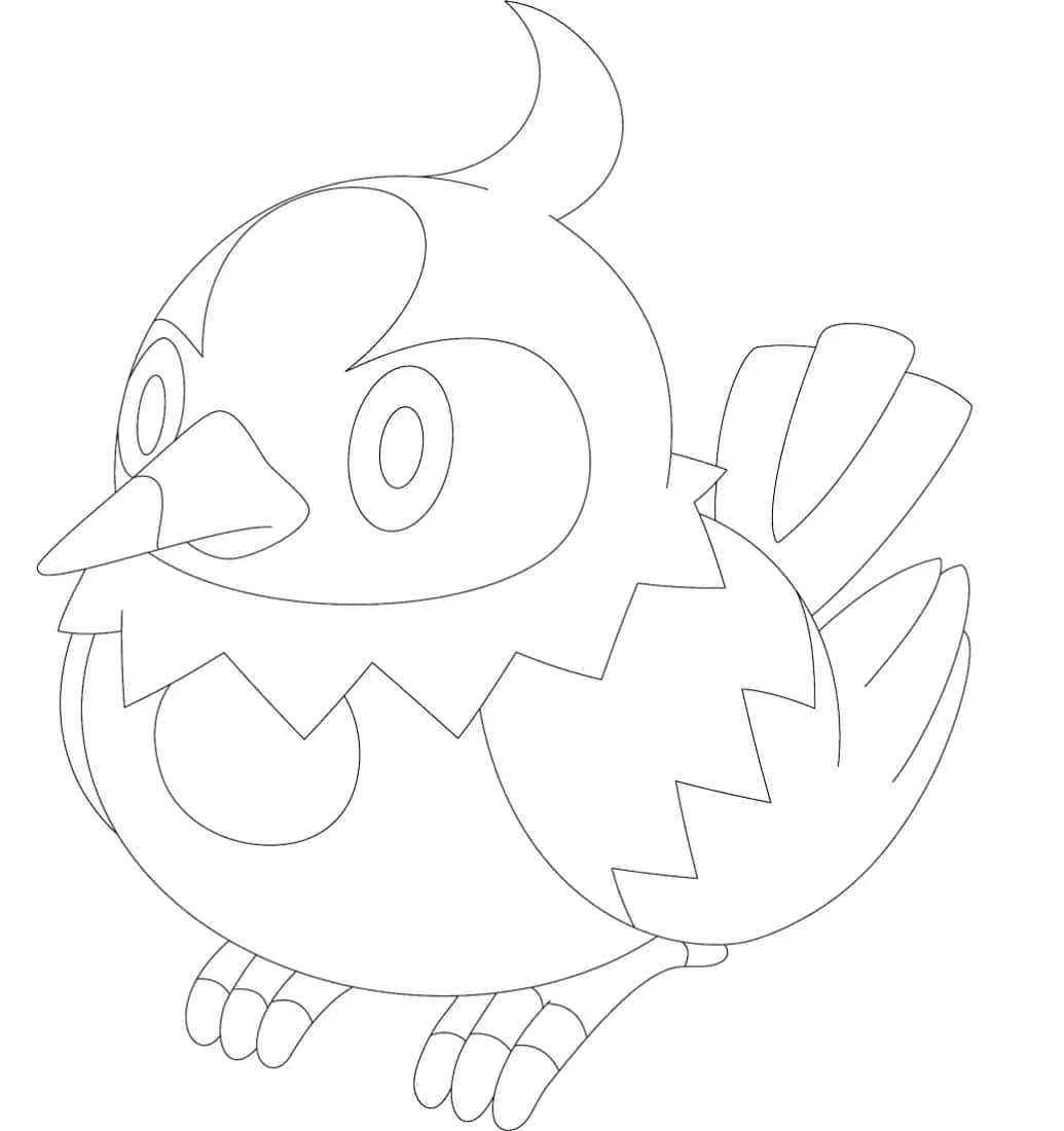 Light Starly Line Art Background